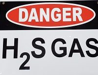 Danger H2S Gas 10" x 14" Sign