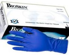 BioSkin Blue Powder Free Latex Gloves 50ct Large