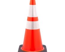 28" Safety Cone W/Reflector Stripes