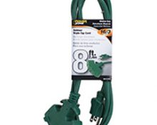 Power Zone Outdoor Triple-Tap Cord 8ft