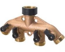 4 Way Brass Water Valve Connector